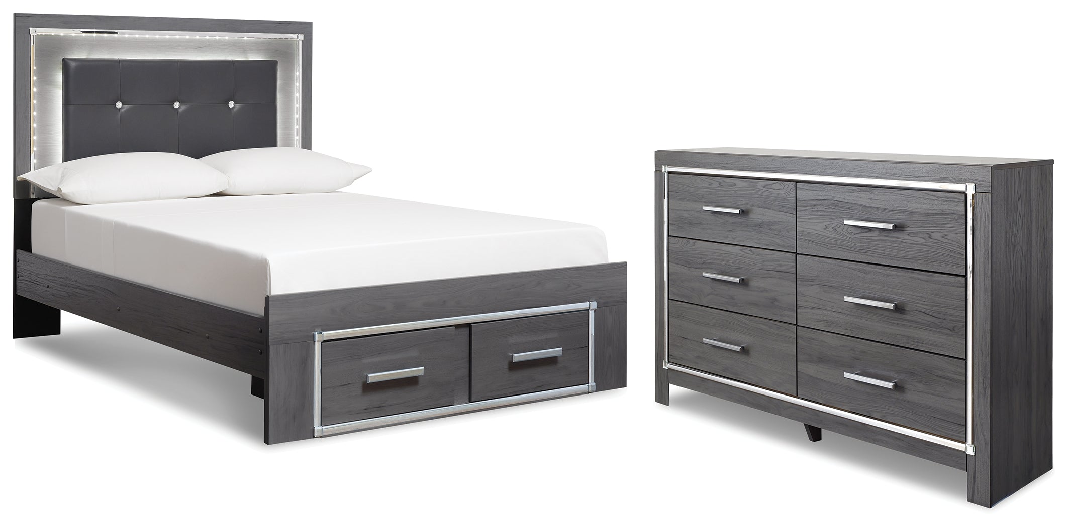 Lodanna Full Panel Storage Bed and Dresser