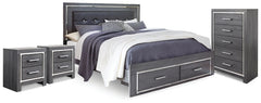 Lodanna King Storage Bed, Chest and 2 Nightstands