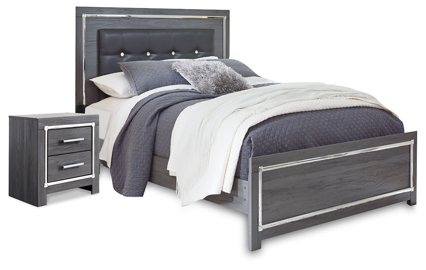 Lodanna Queen Panel Bed and Nightstand