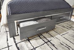 Lodanna Gray LED Footboard Storage Bedroom Set - MyWaynesHome #