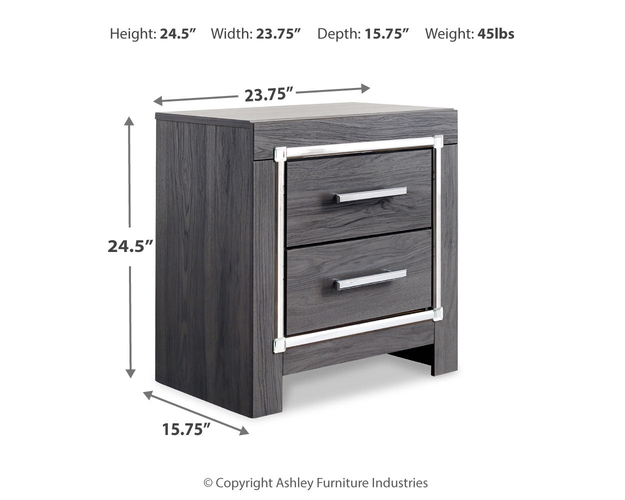 Lodanna King Panel Storage Bed with Mirrored Dresser and Nightstand