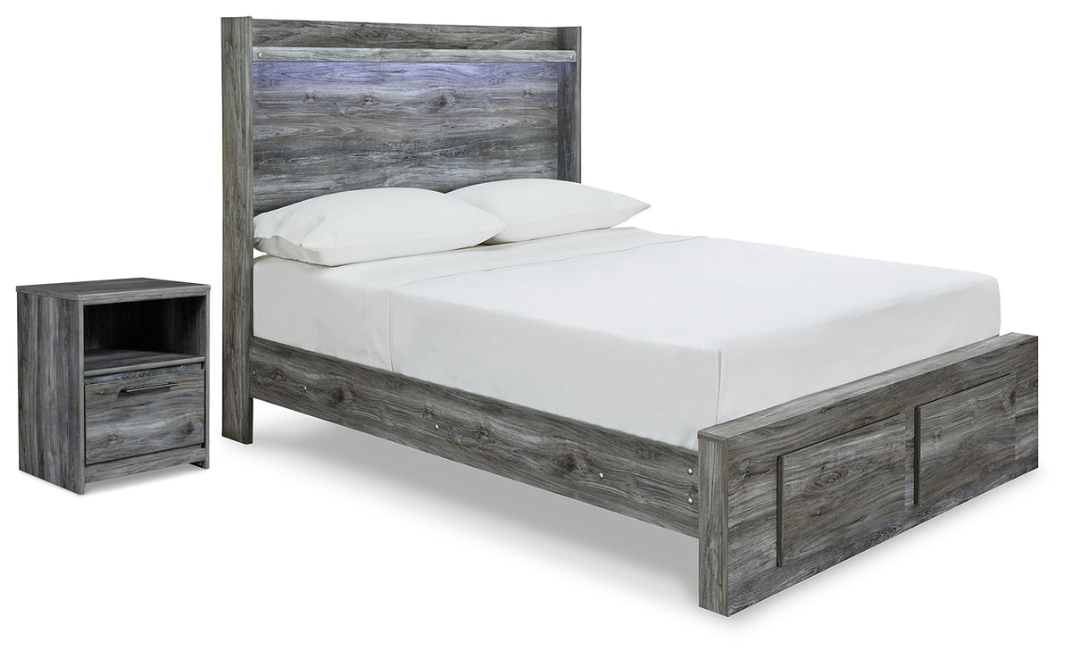 Baystorm Full Panel Storage Bed and Nightstand
