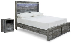 Baystorm Full Panel Storage Bed and Nightstand