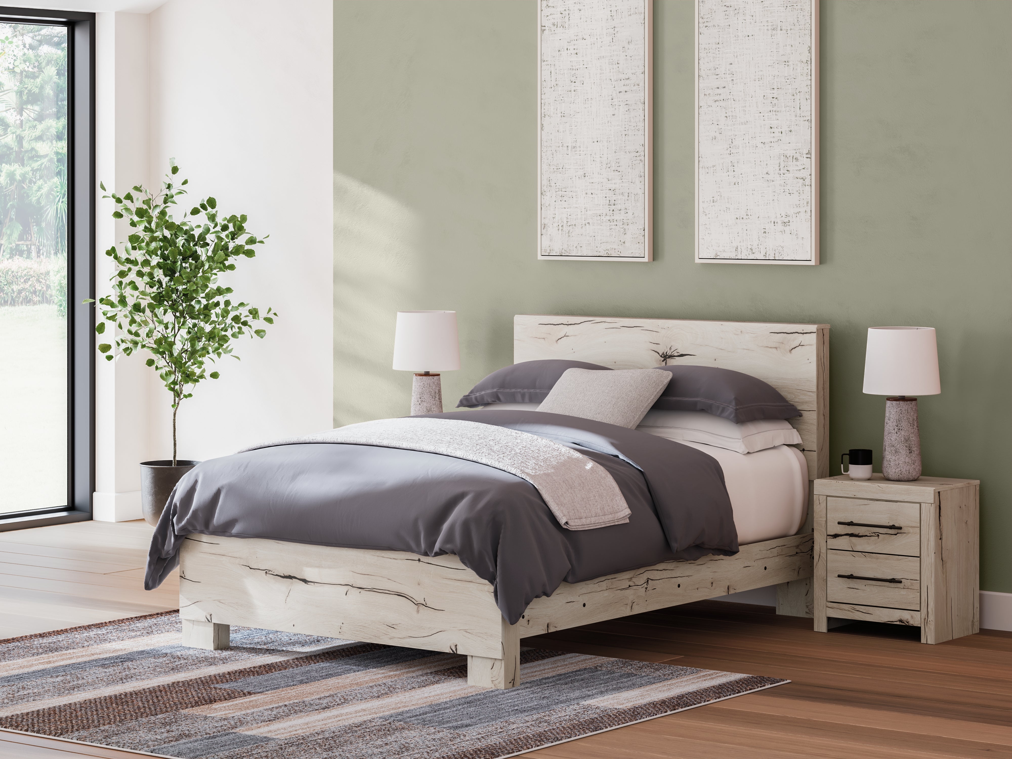 Lawroy Queen Panel Bed, Dresser and Mirror