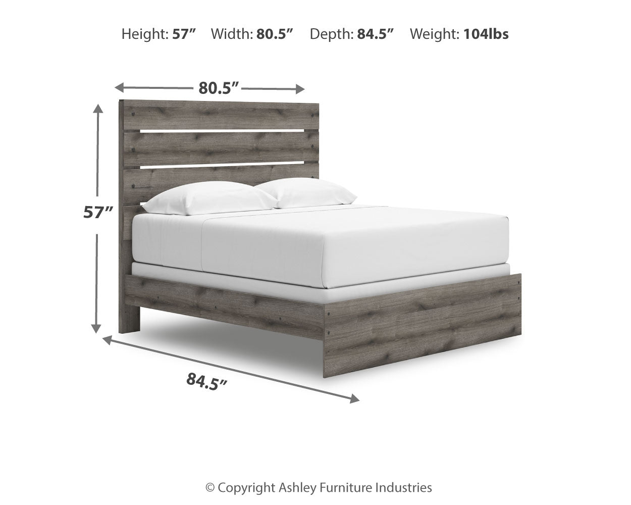 Graystorm King Panel Bed