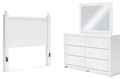 Mollviney Full Panel Headboard, Dresser and Mirror