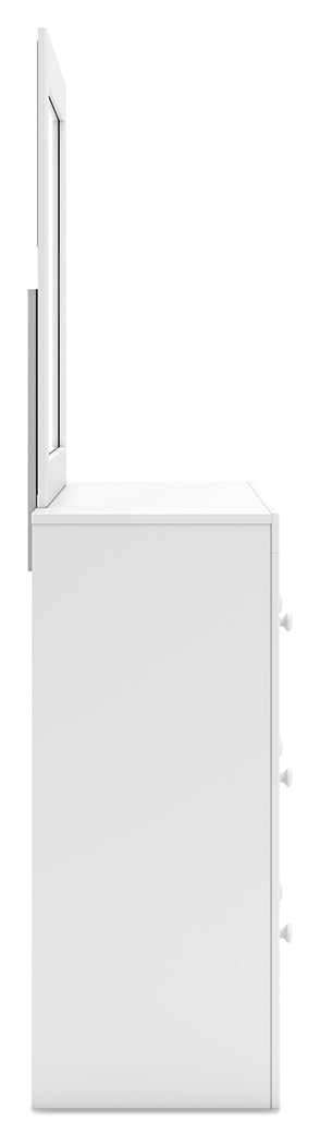 Mollviney Full Panel Bed, Dresser and Mirror