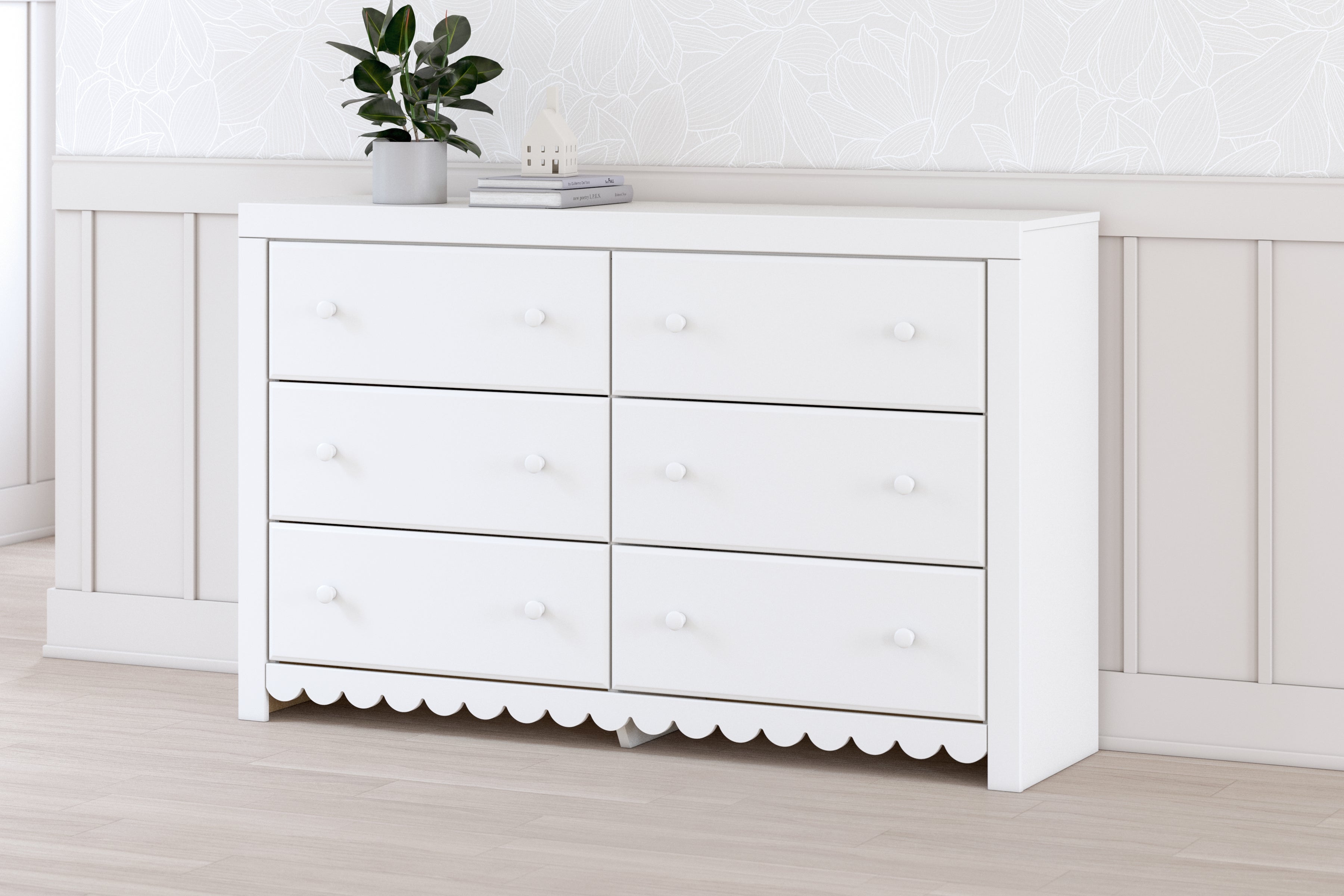 Mollviney Full Panel Storage Bed, Dresser and Nightstand