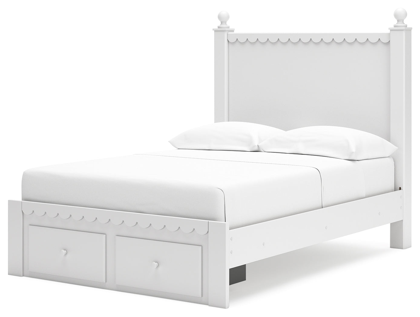 Mollviney Full Panel Storage Bed, Dresser and Nightstand