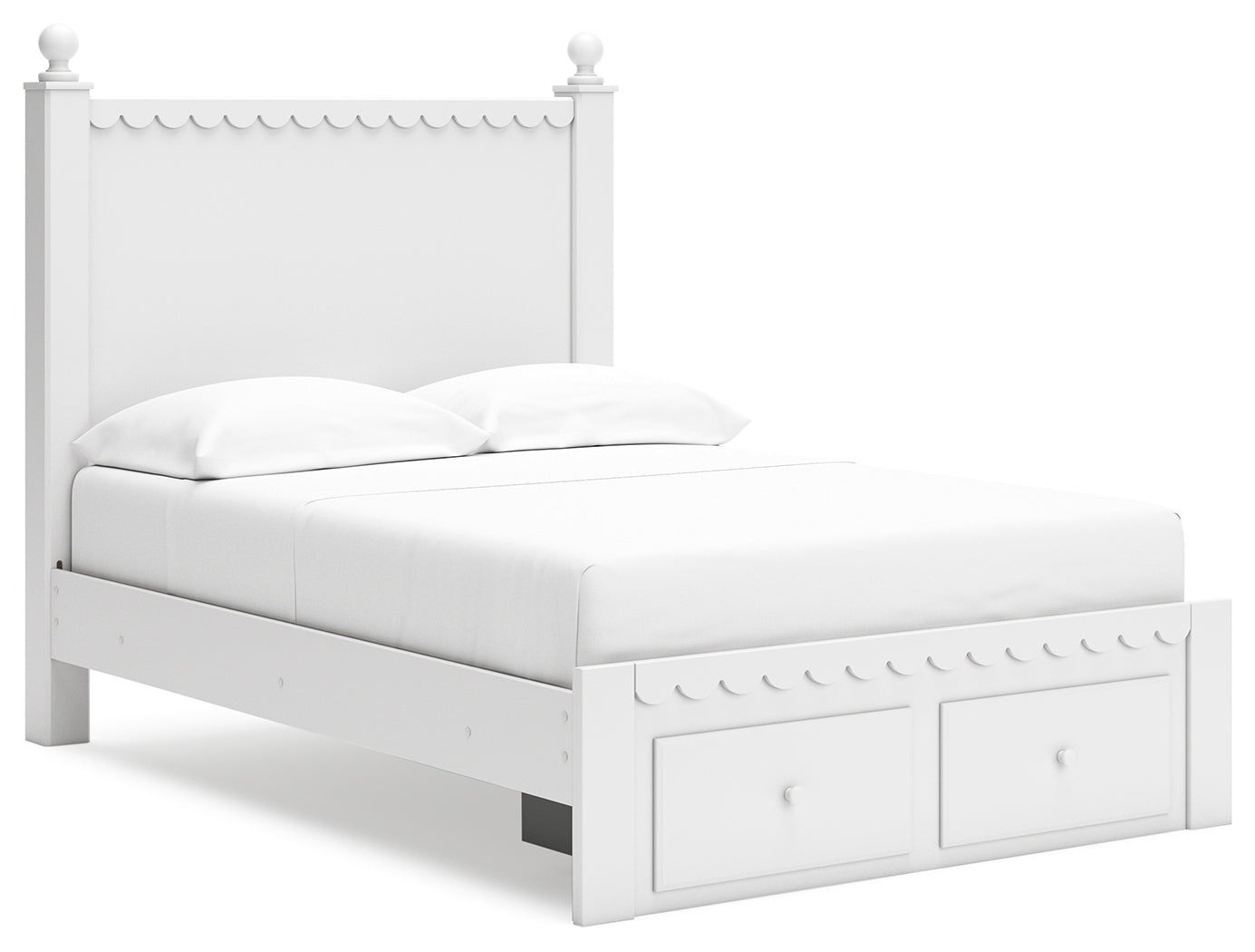 Mollviney Full Panel Storage Bed, Dresser and Mirror