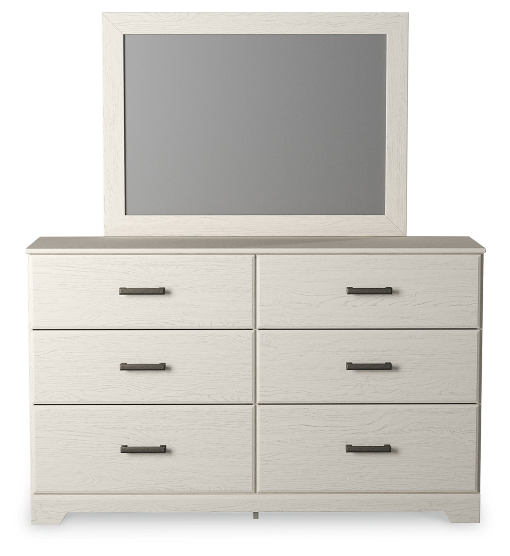 Stelsie Queen Panel Bed with Dresser, Mirror and Nightstand