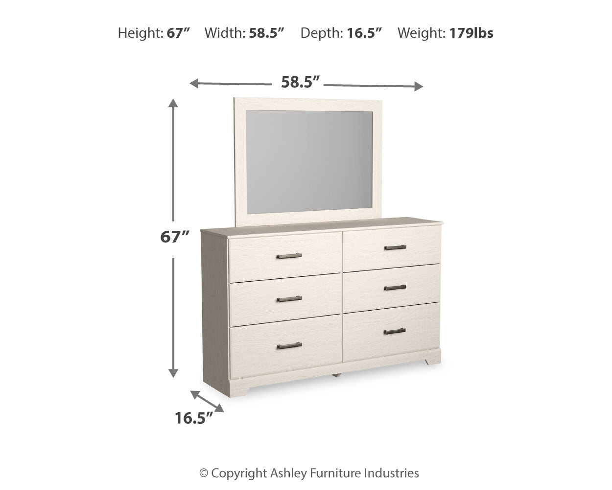 Stelsie Full Panel Bed, Dresser, Mirror and Nightstand