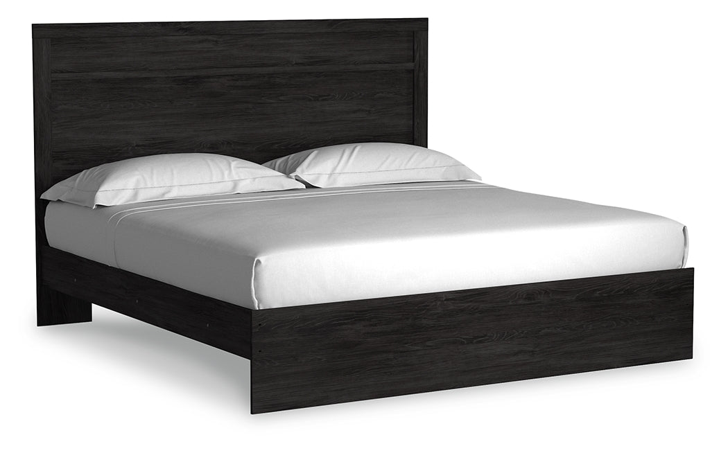 Belachime King Panel Bed, Dresser, Mirror, and Nightstand