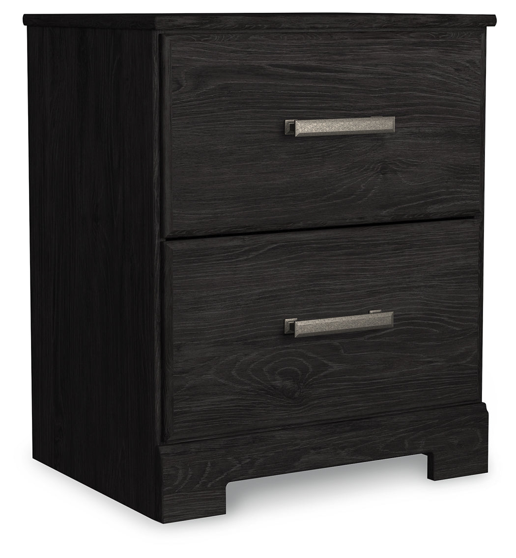 Belachime King Panel Bed and Nightstand
