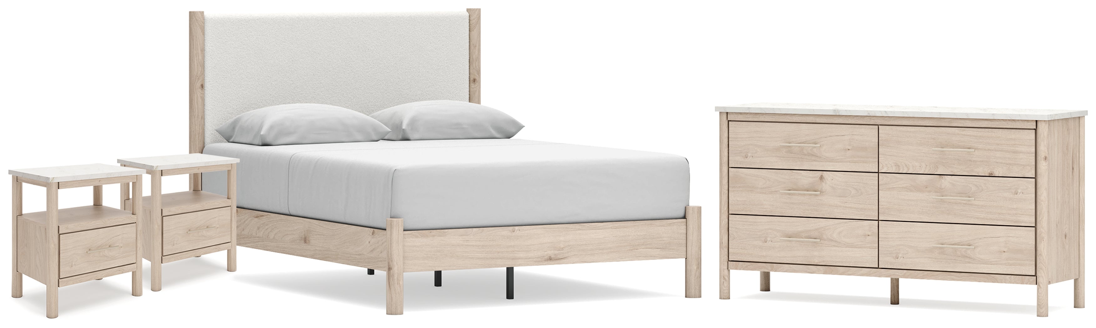 Cadmori Queen Panel Bed, Dresser and 2 Nightstands