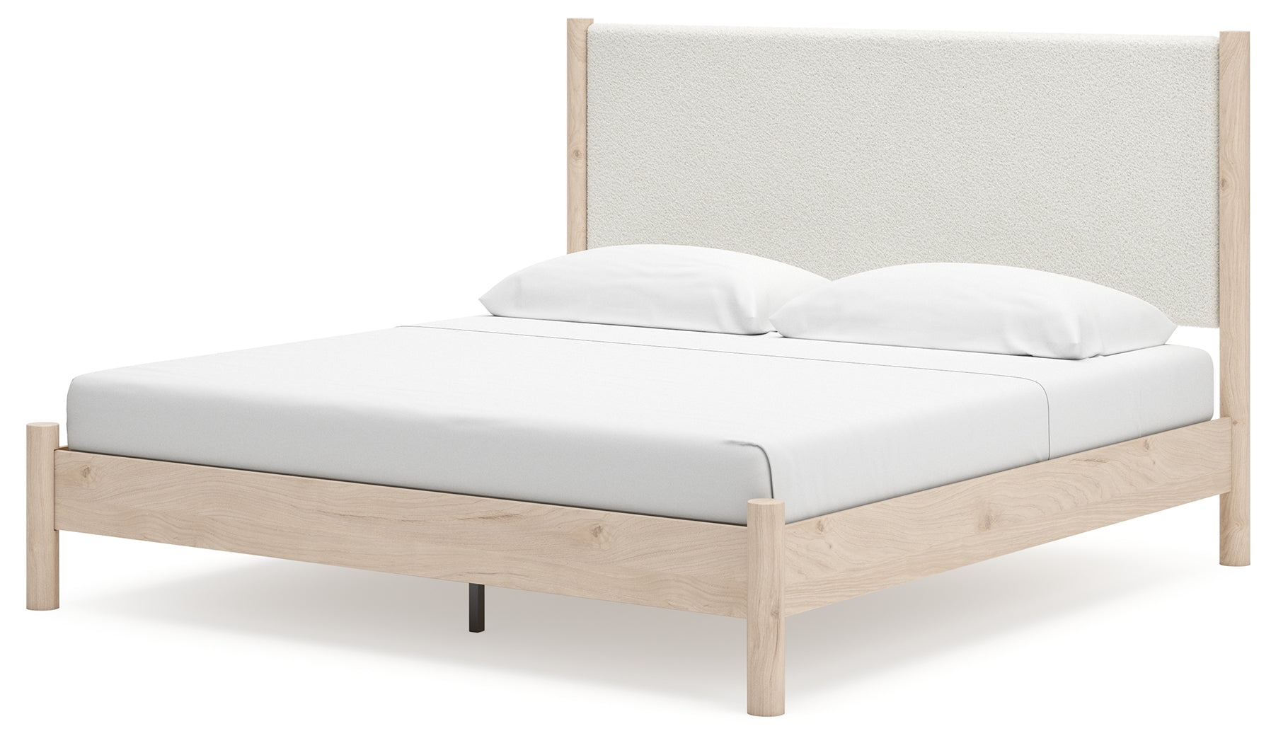 Cadmori King Upholstered Panel Bed - MyWaynesHome #