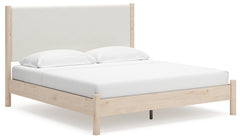Cadmori King Upholstered Panel Bed - MyWaynesHome #