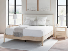 Cadmori King Upholstered Panel Bed - MyWaynesHome #