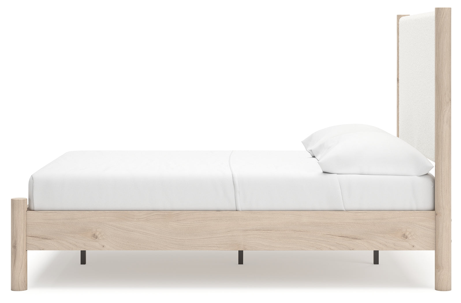 Cadmori Full Upholstered Panel Bed, Dresser and Mirror
