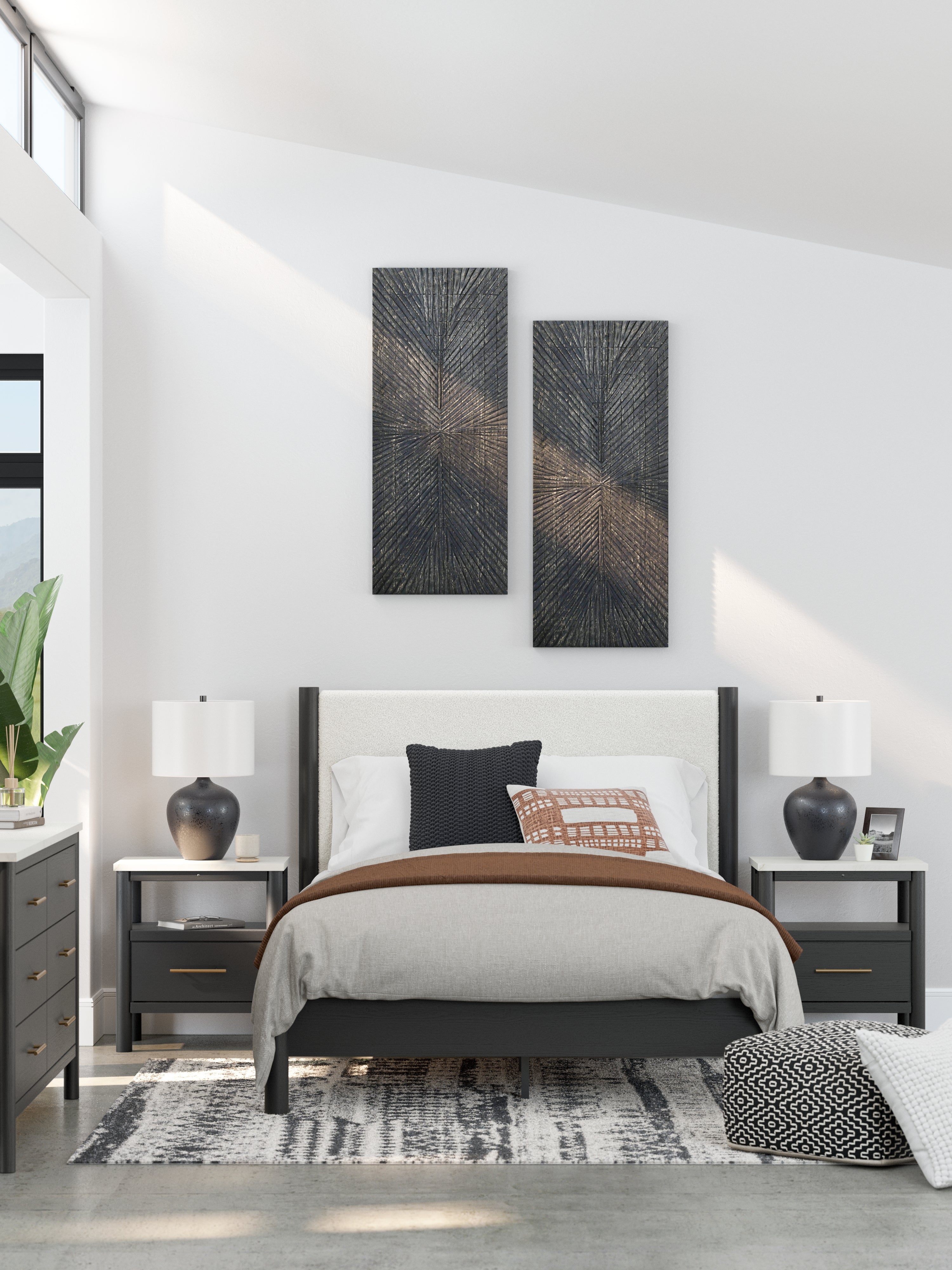 Cadmori Queen Upholstered Panel Bed - MyWaynesHome #