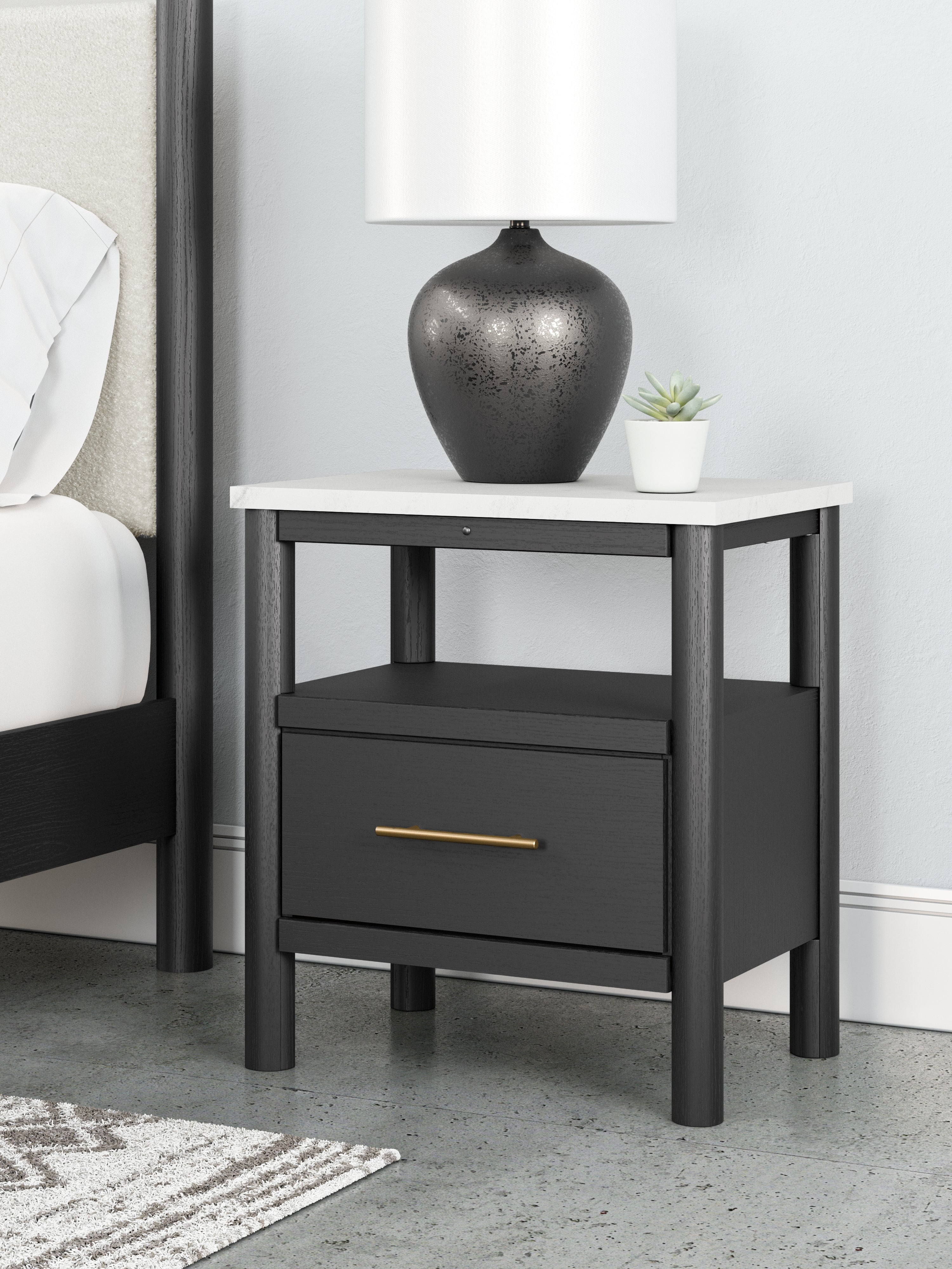 Cadmori King Panel Bed, Dresser, Mirror and Nightstand