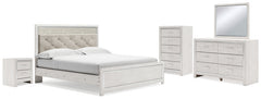 Altyra King Panel Bed, Dresser, Mirror, Chest and Nightstand
