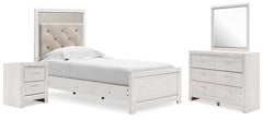 Altyra Twin Panel Bed, Dresser, Mirror and Nightstand
