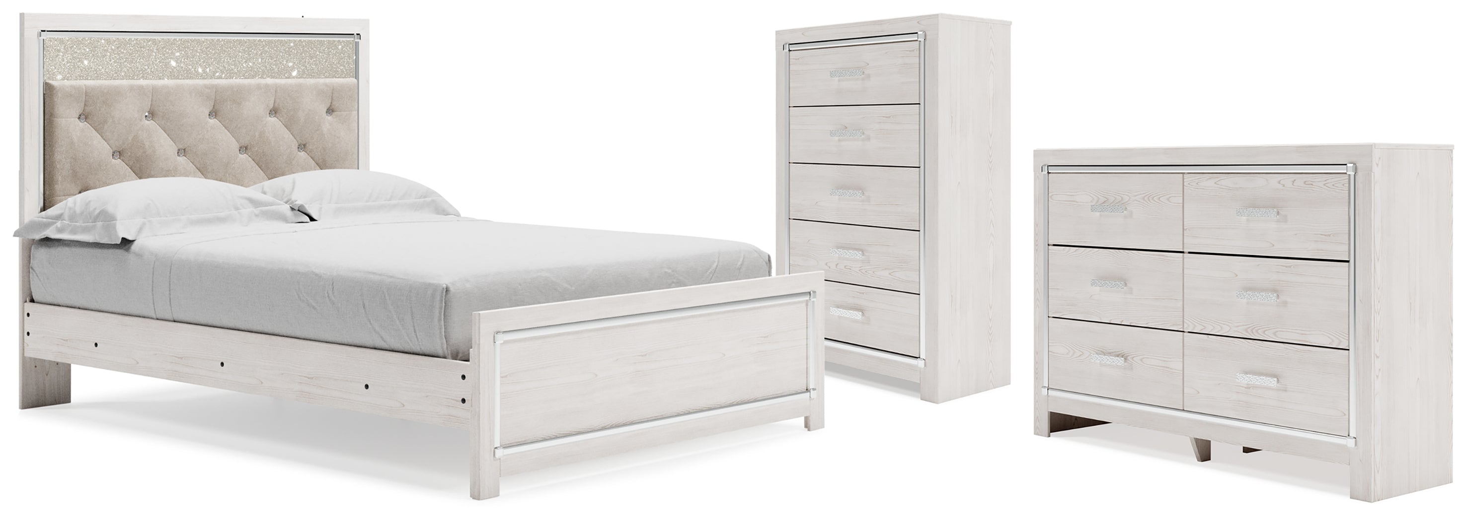 Altyra Queen Panel Bed, Dresser and Chest