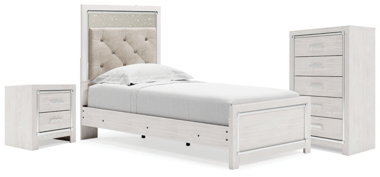 Altyra Twin Panel Bed, Chest and Nightstand