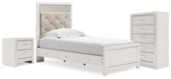Altyra Twin Panel Bed, Chest and Nightstand