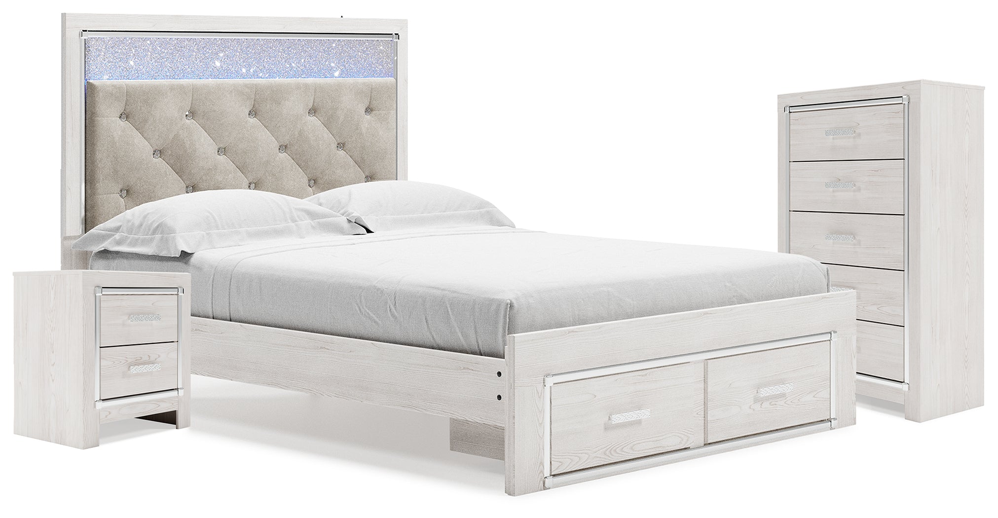 Altyra Queen Storage Bed, Chest and Nightstand