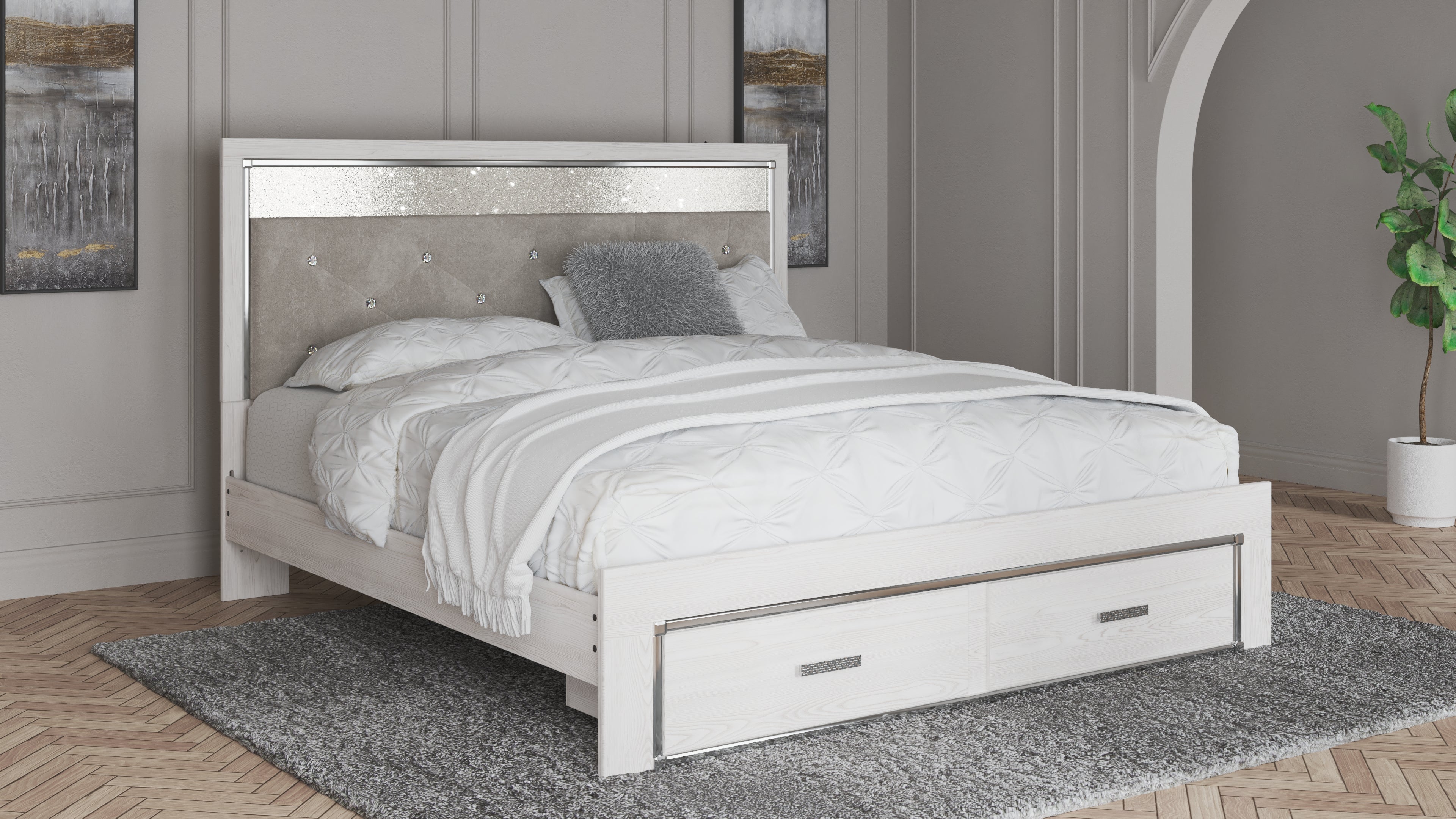 Altyra King Storage Bed, Chest and 2 Nightstands