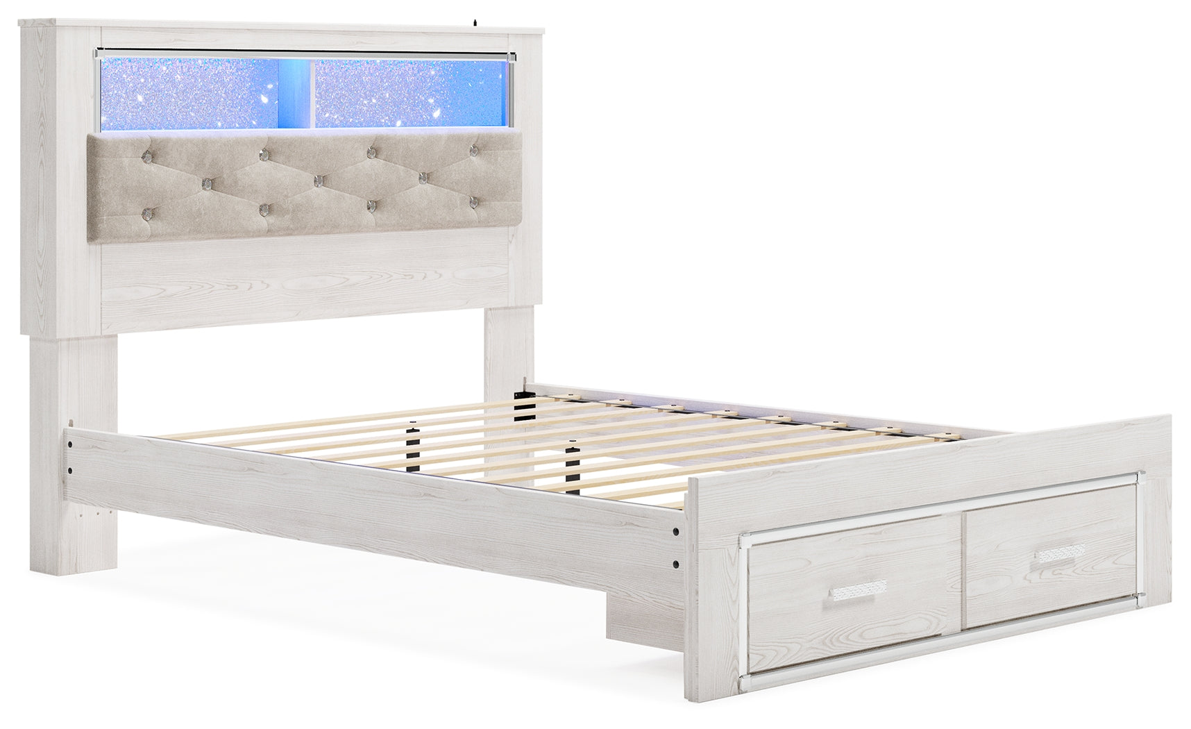 Altyra Queen Panel Storage Bed, Dresser, Mirror and 2 Nightstands