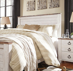 Willowton Panel Bedroom Set - Whitewash - MyWaynesHome #
