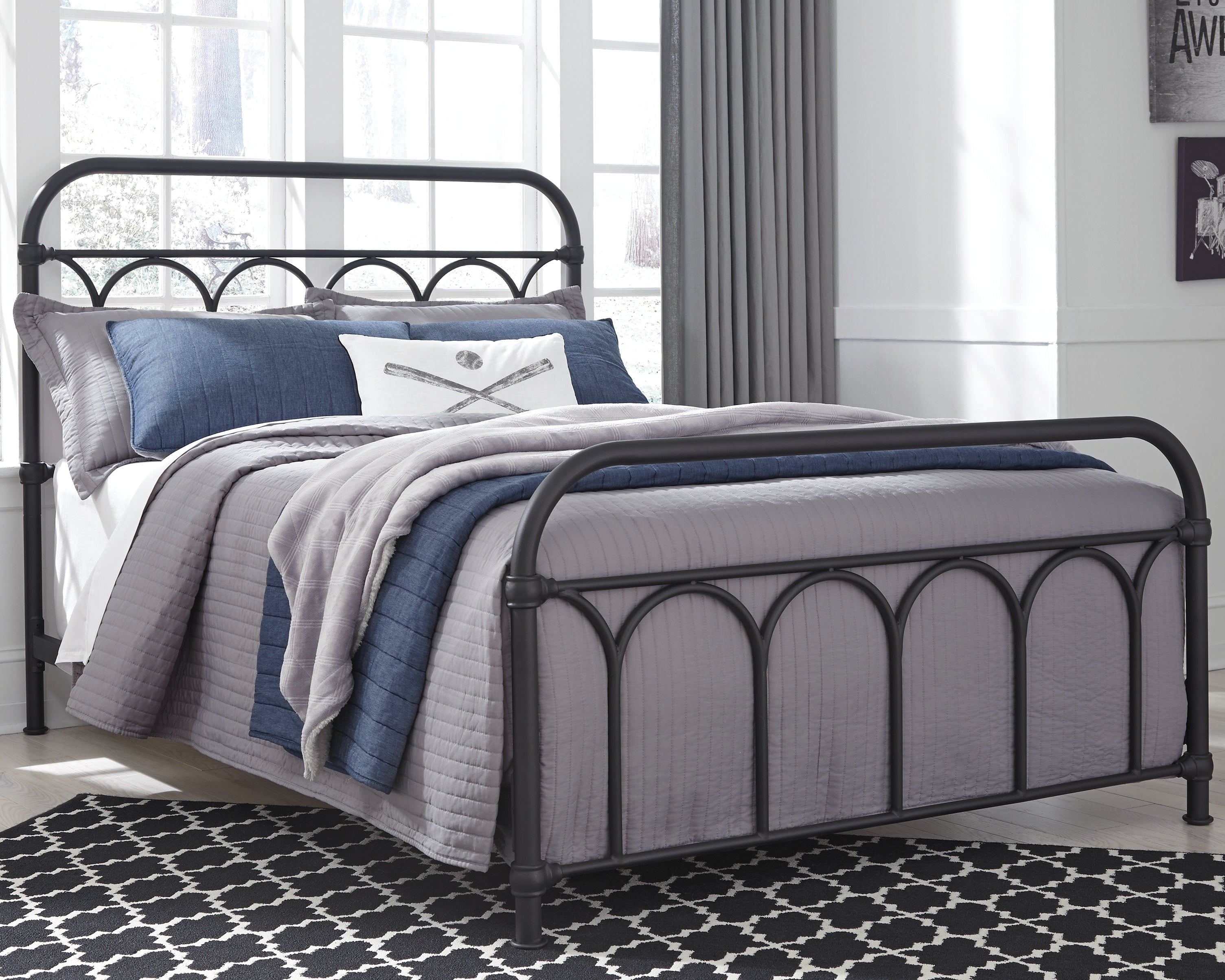 Nashburg Full Metal Bed - MyWaynesHome #