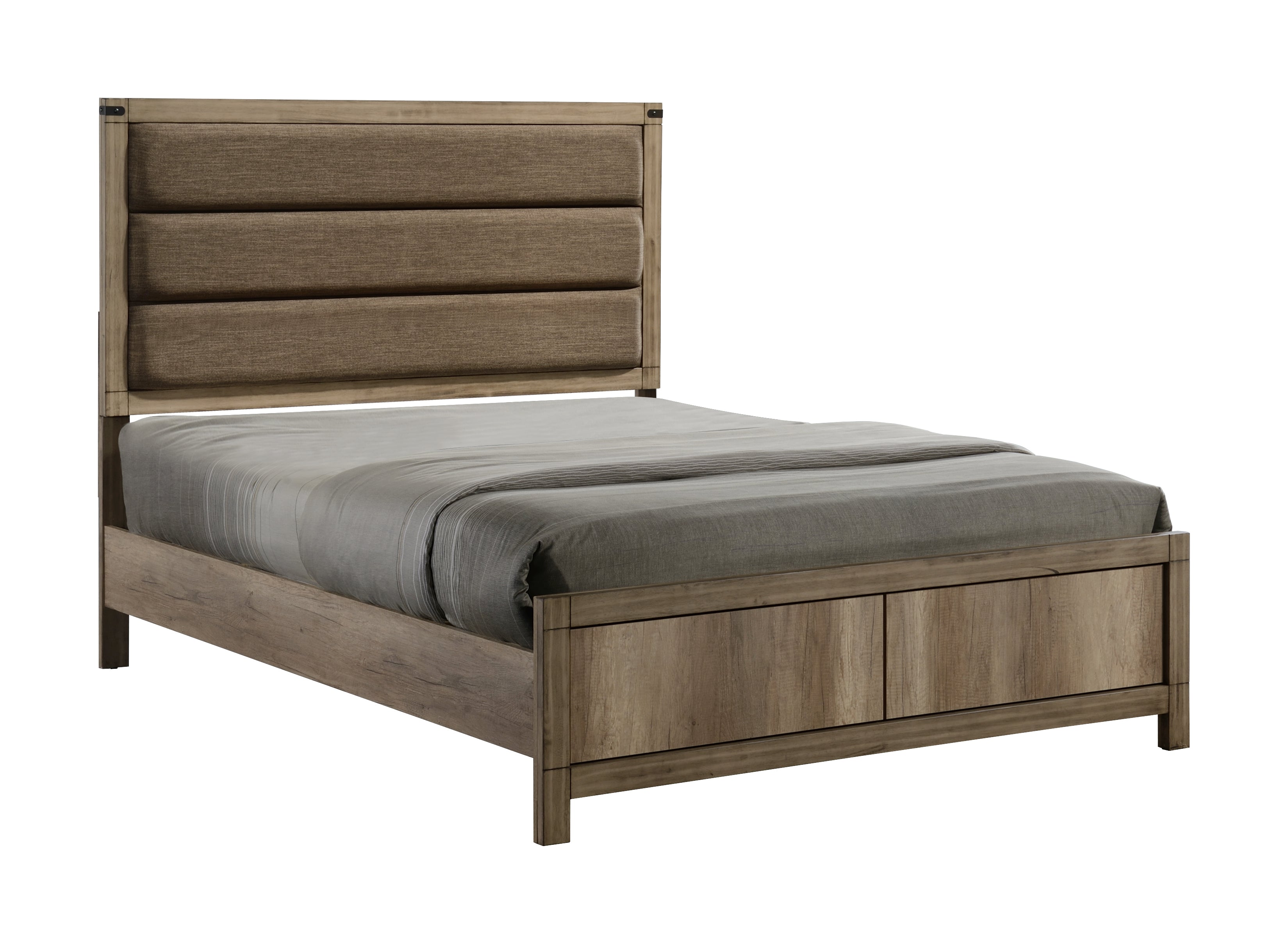 Matteo Melamine Queen Upholstered Panel Bed - MyWaynesHome #