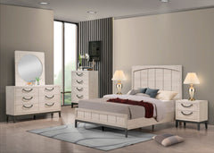 Veda Chalk King Panel Bed - MyWaynesHome #