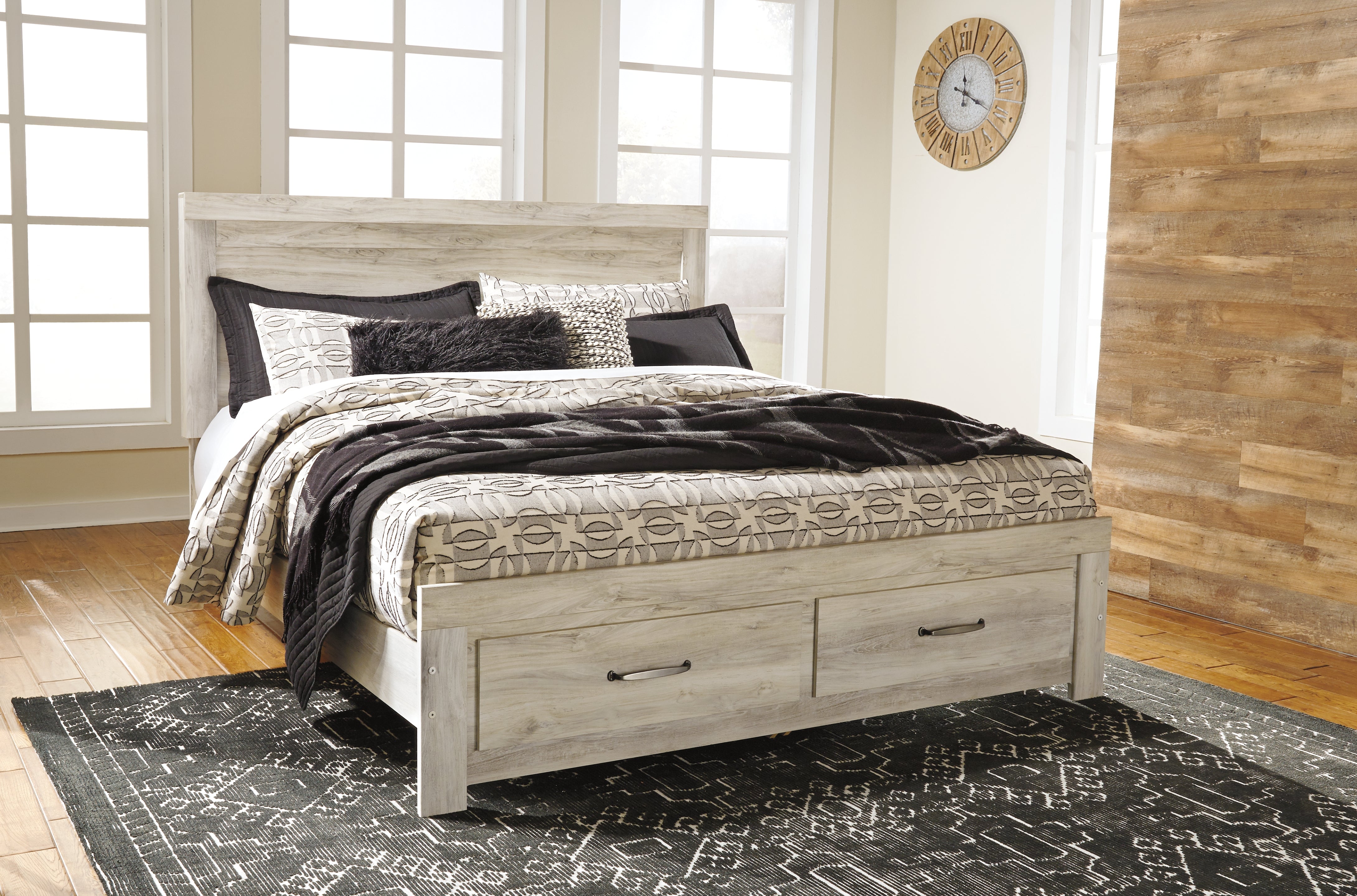 Bellaby King Storage Bed and 2 Nightstands