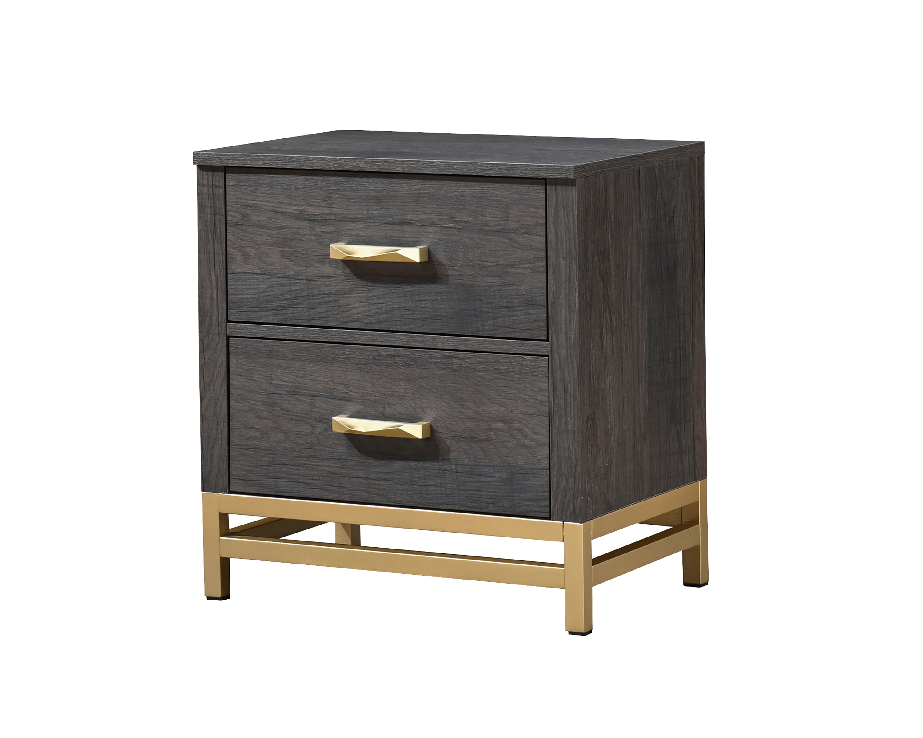 Trevor Brown/Gold Nightstand - MyWaynesHome #