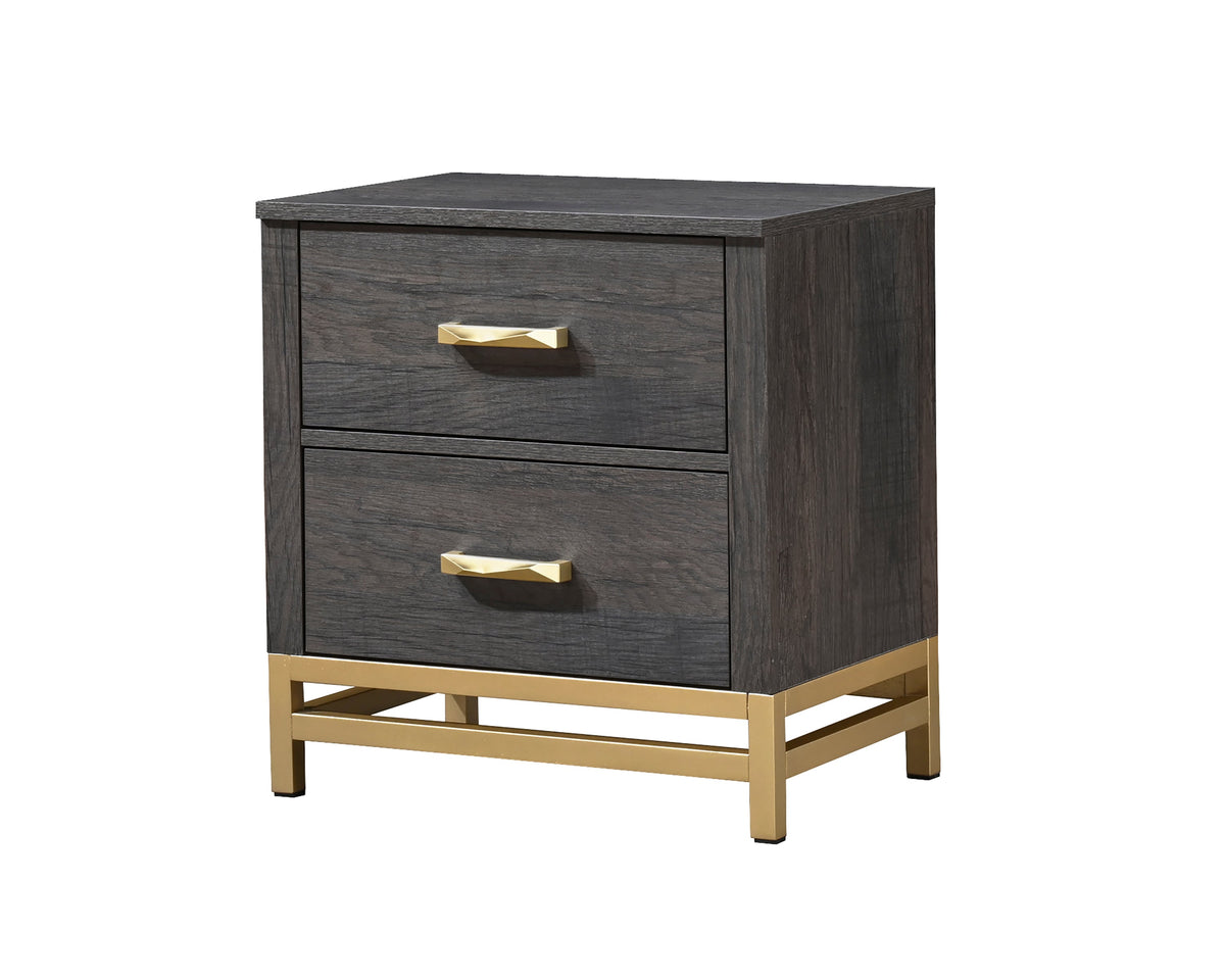 Trevor Brown/Gold Nightstand - MyWaynesHome #