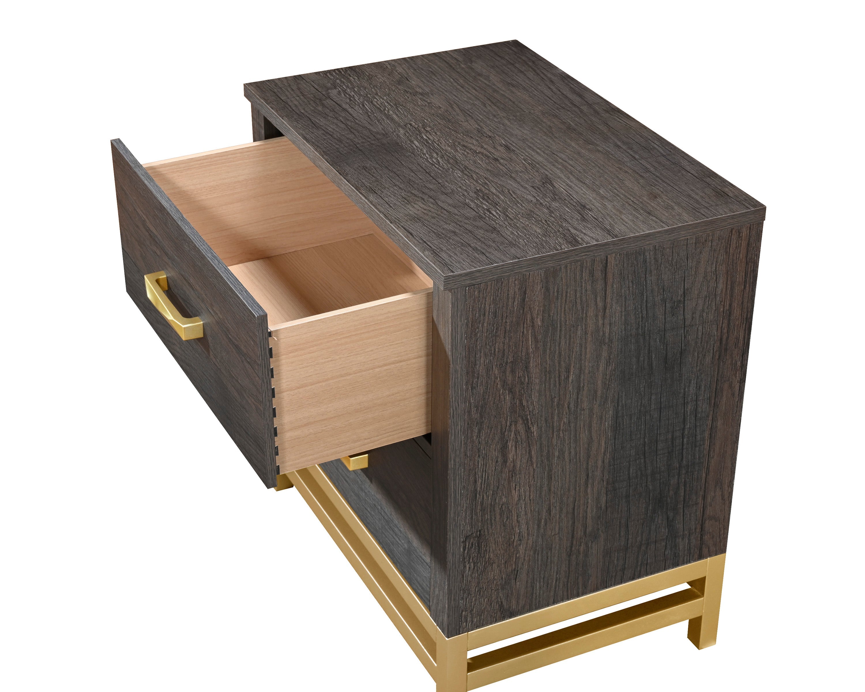 Trevor Brown/Gold Nightstand - MyWaynesHome #