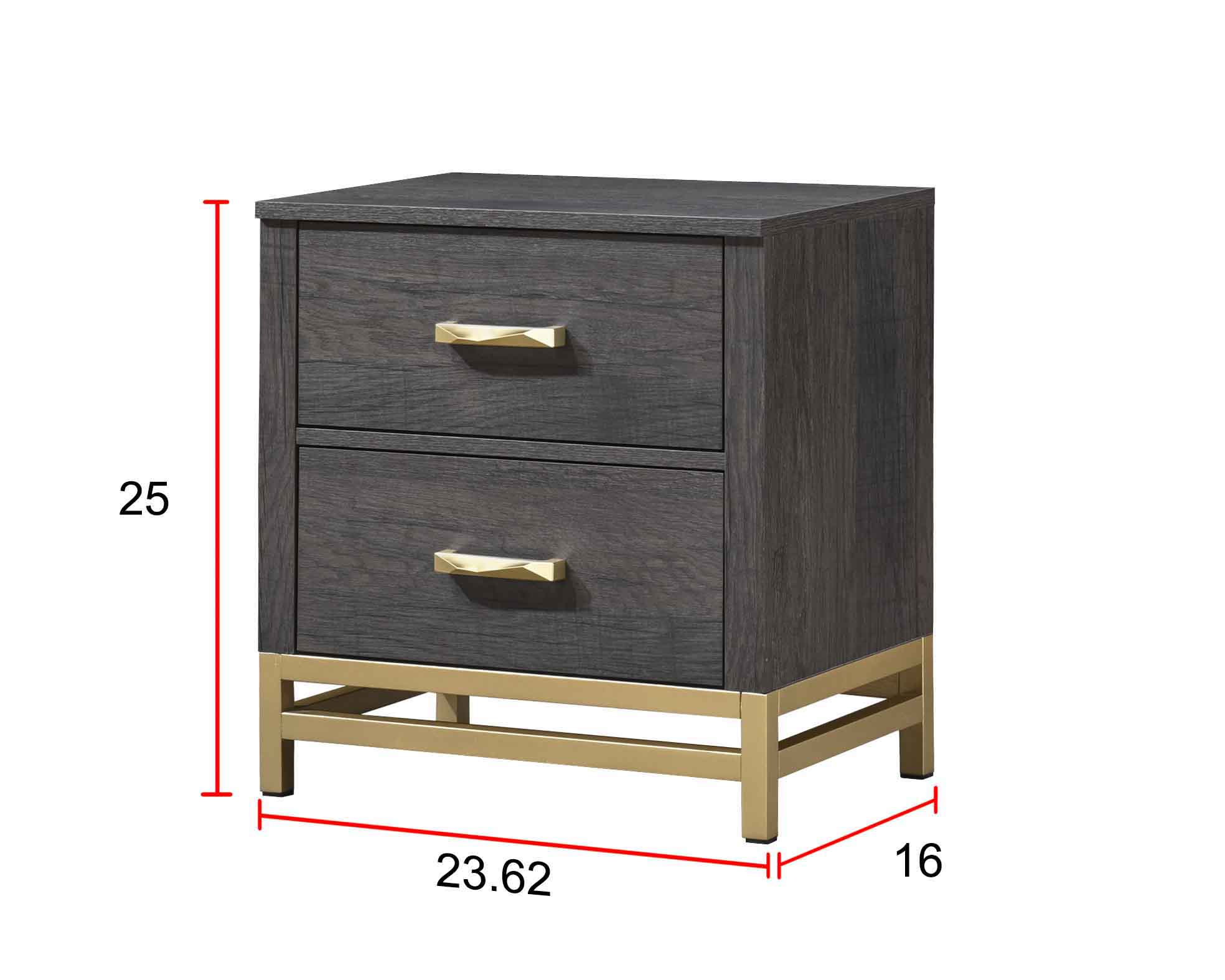 Trevor Brown/Gold Nightstand - MyWaynesHome #