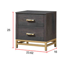 Trevor Brown/Gold Nightstand - MyWaynesHome #