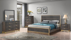 Trevor Brown/Gold Nightstand - MyWaynesHome #