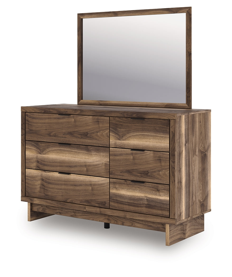 Chirason Twin Panel Platform Bed, Dresser and Mirror