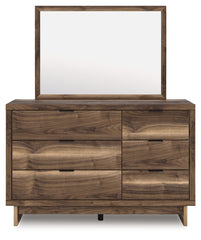Chirason Twin Panel Bed with Storage, Dresser and Mirror