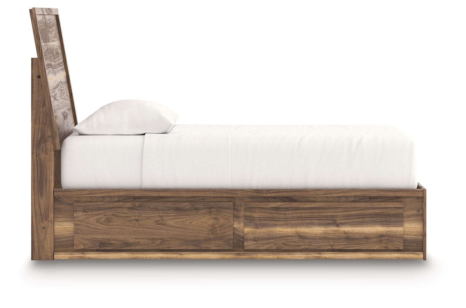 Chirason Twin Panel Bed with Storage, Dresser and Mirror