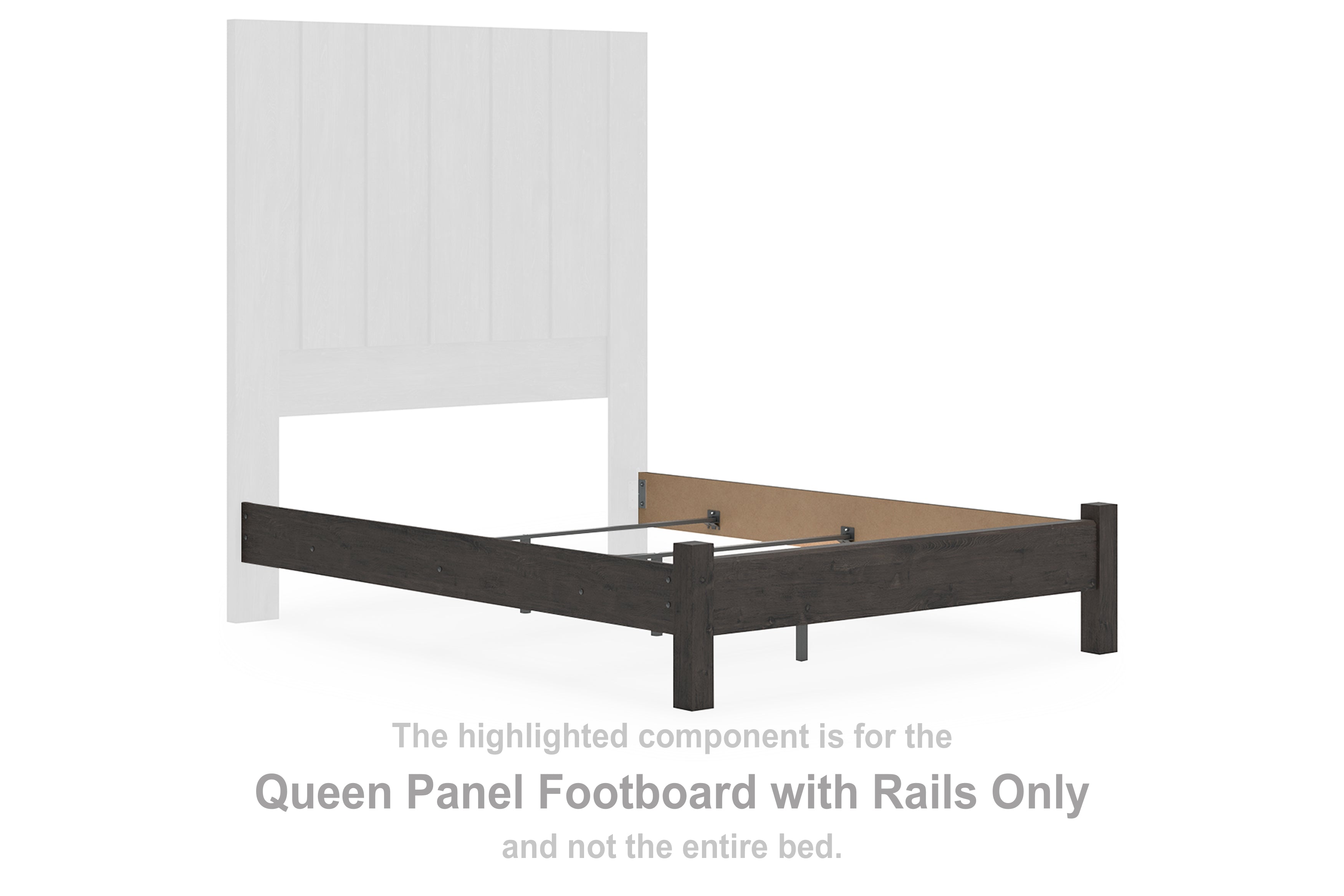 Fraluna Queen Panel Footboard with Rails