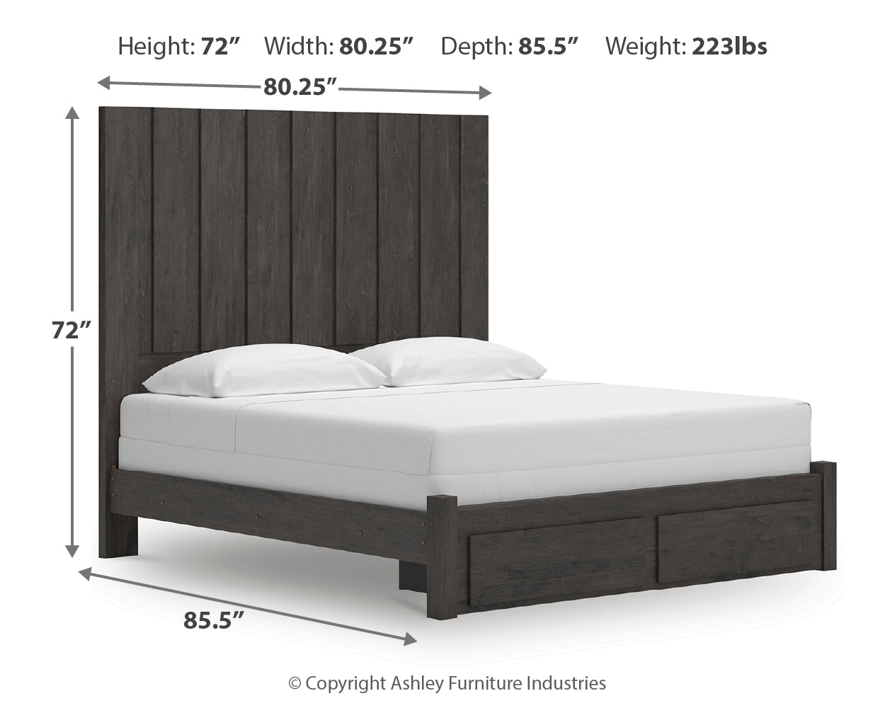 Fraluna King Panel Storage Bed