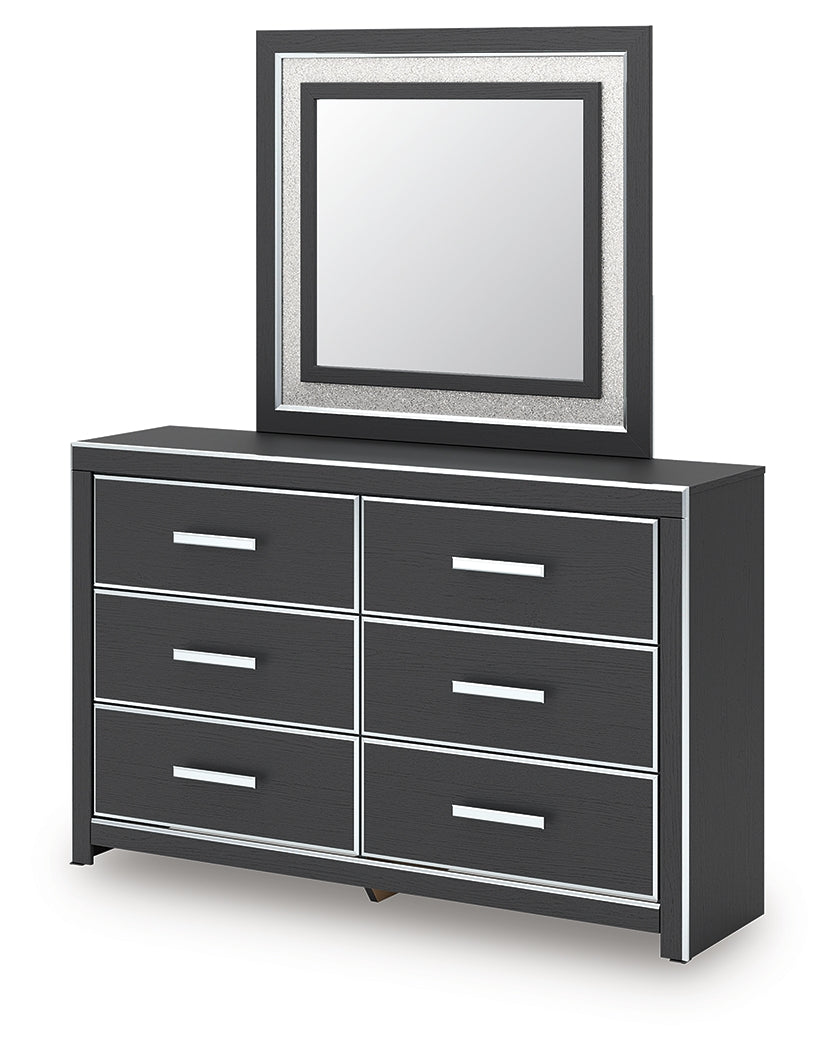 Zuraleus Queen Upholstered Bed, Dresser, Mirror and Nightstand